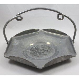Cromwell Hand Wrought Hammered Aluminum Fruit & Flowers Tray Bride Basket